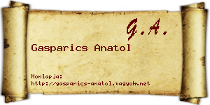 Gasparics Anatol névjegykártya